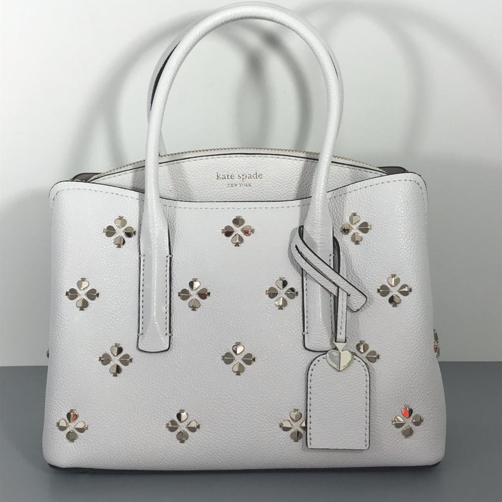 Kate Spade Optic White Margaux Stud Medium Satchel
